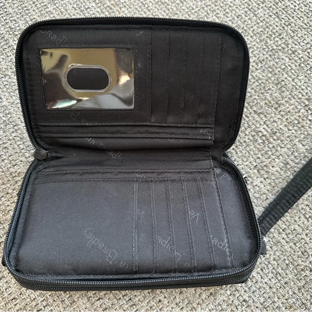 Vera Bradley Black Quilted Flap Wallet - Picture 8 of 8